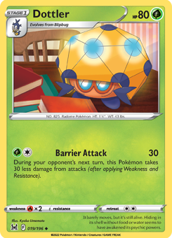 SwSh - LOR - 019 - Dottler - UNCOMMON - Normal