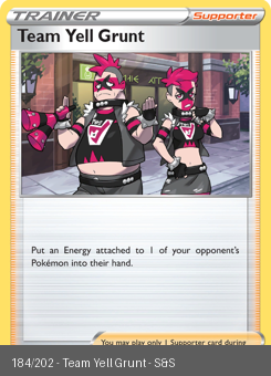 SwSh - SSH - 184 - Team Yell Grunt - UNCOMMON - Normal