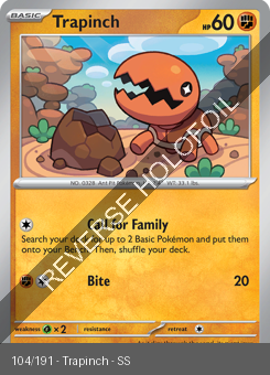 S&V - SSP - 104 - Trapinch - COMMON - Reverse Holo