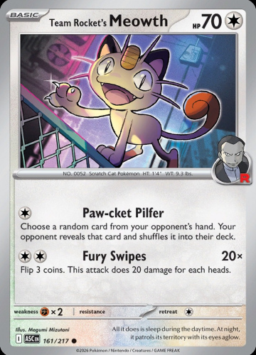 MEG ASC: Team Rocket's Meowth 161/217