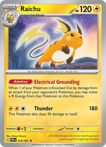 S&V - PAF - 19 - Raichu - RARE - Holofoil