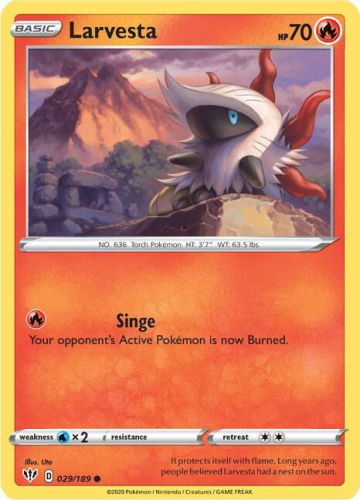 SwSh - DAA - 029 - Larvesta - COMMON - Normal