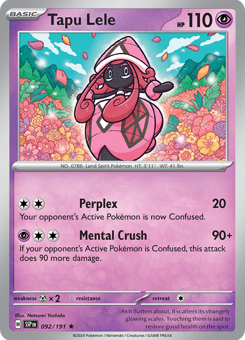 S&V - SSP - 92 - Tapu Lele - RARE - Holofoil