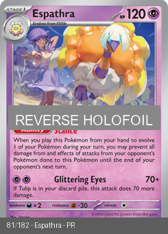 S&V - PAR - 81 - Espathra - RARE - Reverse Holo
