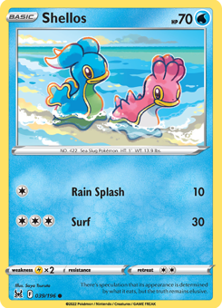 SwSh - LOR - 039 - Shellos - COMMON - Normal