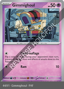 S&V - PAF - 44 - Gimmighoul - COMMON - Reverse Holo