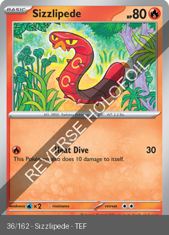 S&V - TEF - 36 - Sizzlipede - COMMON - Reverse Holo