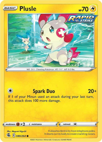 SwSh - FST - 089 - Plusle - COMMON - Normal