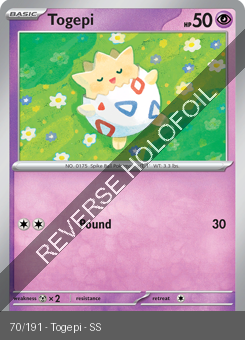 S&V - SSP - 70 - Togepi - COMMON - Reverse Holo