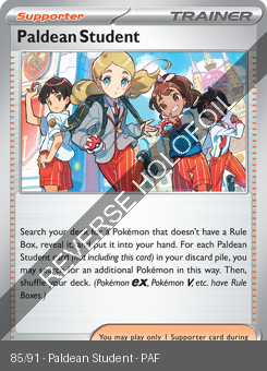S&V - PAF - 85 - Paldean Student - COMMON - Reverse Holo