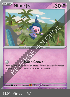 S&V - PAF - 31 - Mime Jr. - COMMON - Reverse Holo