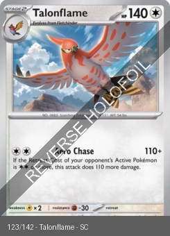 S&V - SCR - 123 - Talonflame - UNCOMMON - Reverse Holo