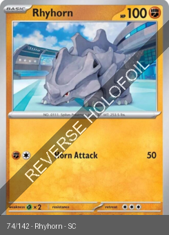 S&V - SCR - 74 - Rhyhorn - COMMON - Reverse Holo