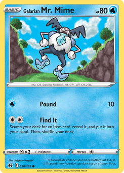 SwSh - CRZ - 30 - Galarian Mr. Mime - COMMON - Normal