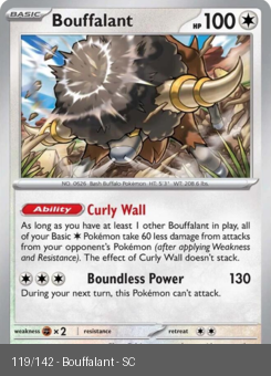 S&V - SCR - 119 - Bouffalant - RARE - Holofoil