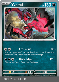S&V - PAR - 118 - Yveltal - RARE - Holofoil