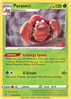 SwSh - LOR - 005 - Parasect - RARE - Normal