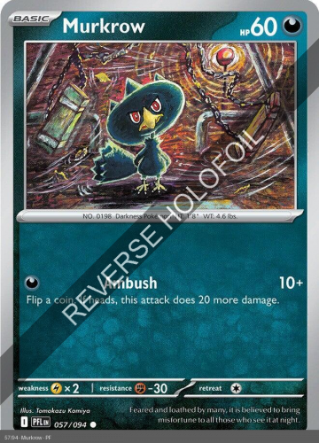 Meg - PFL - 57 - Murkrow - COMMON - Reverse Holo