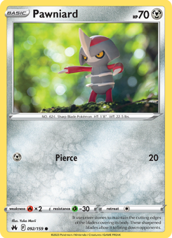SwSh - CRZ - 92 - Pawniard - COMMON - Normal