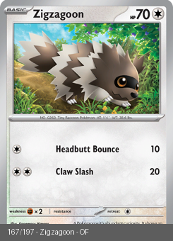 S&V - OBF - 167 - Zigzagoon - COMMON - Normal