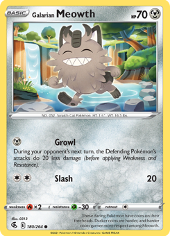 SwSh - FST - 180 - Galarian Meowth - COMMON - Normal
