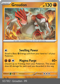 S&V - PAR - 93 - Groudon - RARE - Holofoil