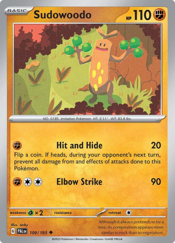 S&V - PAL - 109 - Sudowoodo - UNCOMMON - Normal