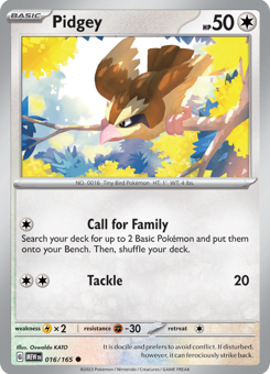 S&V - MEW (151) - 16 - Pidgey - COMMON - Normal