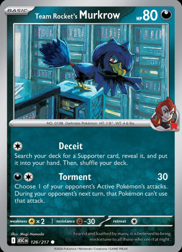 Meg - ASC - 126 - Team Rocket's Murkrow - COMMON - Normal