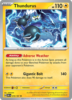 S&V - OBF - 70 - Thundurus - RARE - Holofoil