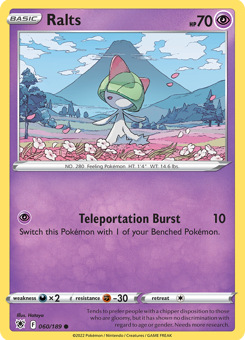 SwSh - ASR - 60 - Ralts - COMMON - Normal