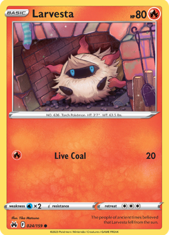 SwSh - CRZ - 24 - Larvesta - COMMON - Normal
