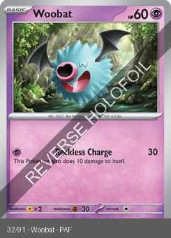 S&V - PAF - 32 - Woobat - COMMON - Reverse Holo