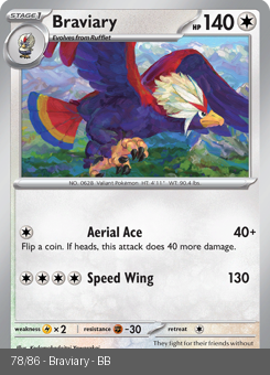 S&V - BLK - 78 - Braviary - UNCOMMON - Normal