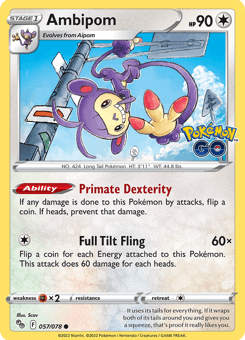 SwSh - PGO - 057 - Ambipom - COMMON - Normal