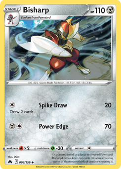 SwSh - CRZ - 93 - Bisharp - UNCOMMON - Normal