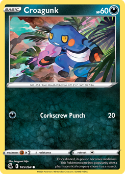 SwSh - FST - 165 - Croagunk - COMMON - Normal