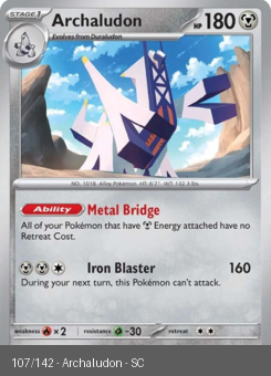 S&V - SCR - 107 - Archaludon - RARE - Holofoil