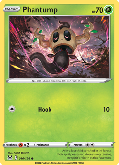 SwSh - LOR - 016 - Phantump - COMMON - Normal