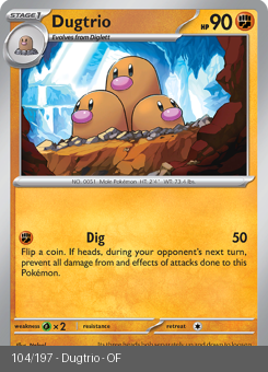 S&V - OBF - 104 - Dugtrio - UNCOMMON - Normal