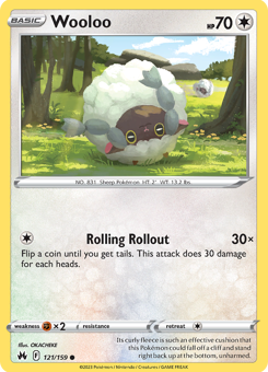 SwSh - CRZ - 121 - Wooloo - COMMON - Normal