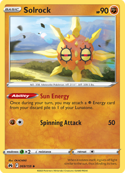 SwSh - CRZ - 69 - Solrock - UNCOMMON - Normal