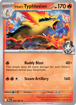 S&V - DRI - 34 - Ethan's Typhlosion - RARE - Holofoil
