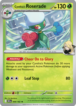 S&V - DRI - 8 - Cynthia's Roserade - RARE - Holofoil
